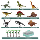 Mini Realistic Dinosaur Toys Set with Activity Mat for Kids