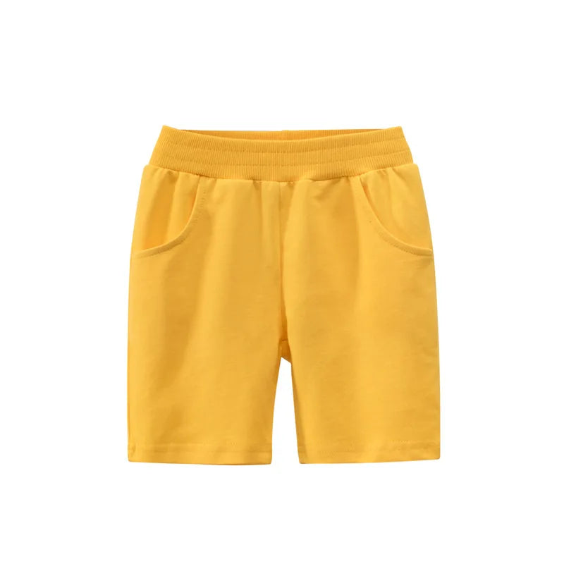 Solid Color Kids Boys Casual Cotton Shorts Pants