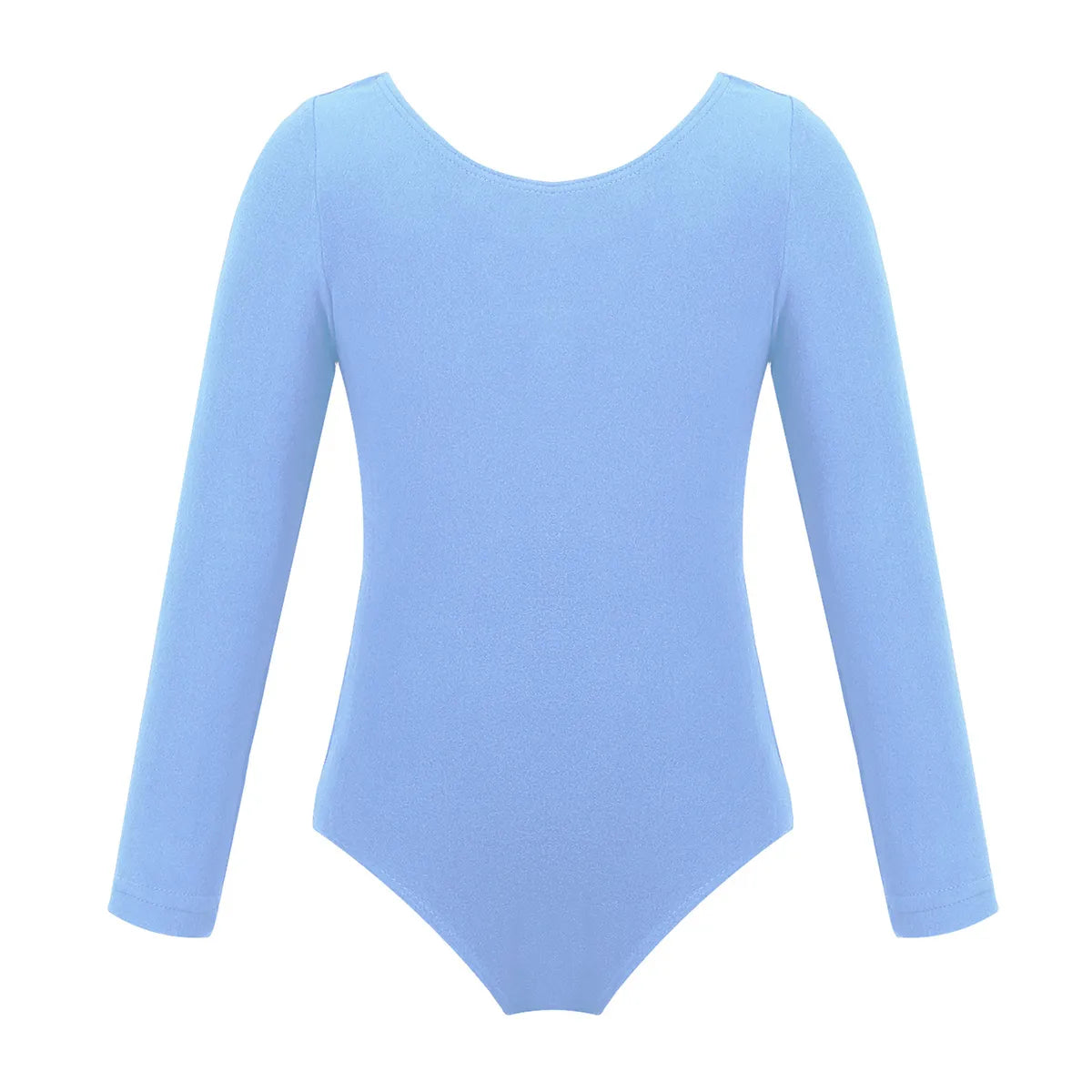 Kids Girls Long Sleeve Solid Color Ballet Leotards Bodysuit childrensterritory
