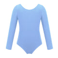 Kids Girls Long Sleeve Solid Color Ballet Leotards Bodysuit childrensterritory