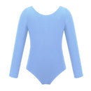 Kids Girls Long Sleeve Solid Color Ballet Leotards Bodysuit childrensterritory