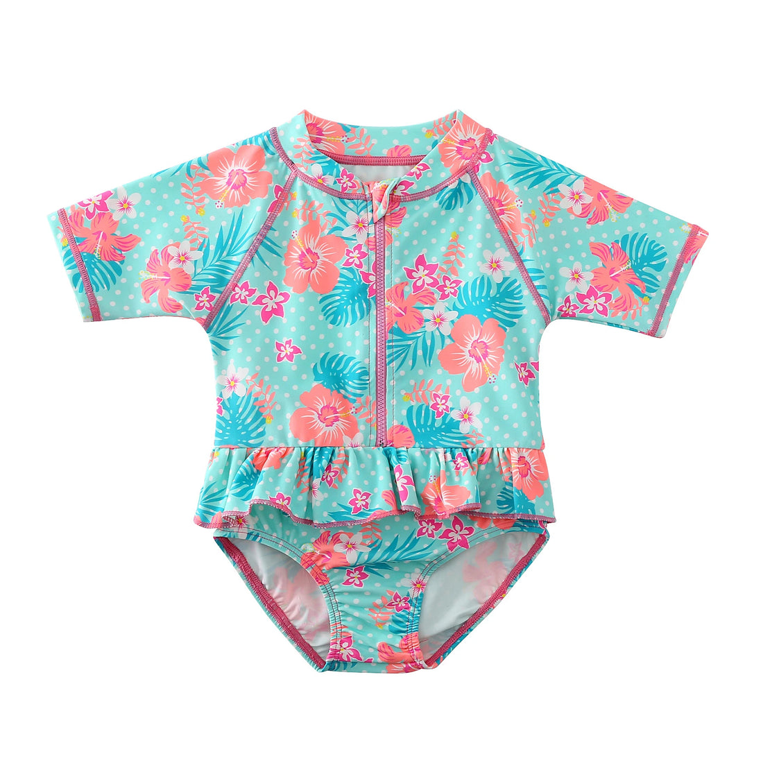 Toddler/Baby Girl Ruffle Printed One Piece Swimsuits