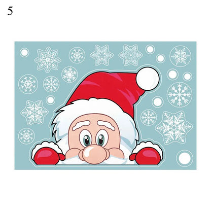 Santa Claus Snowflake Christmas Window/Wall Decals childrensterritory