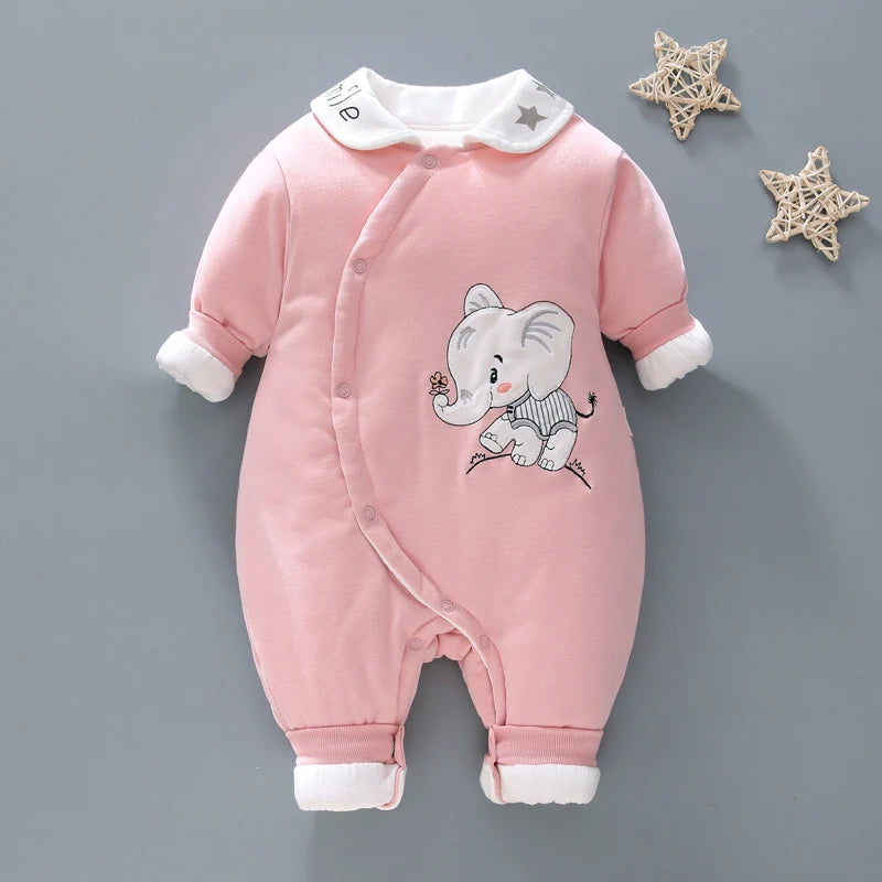 Baby Kids Cartoon Design Soft Winter Bodysuits