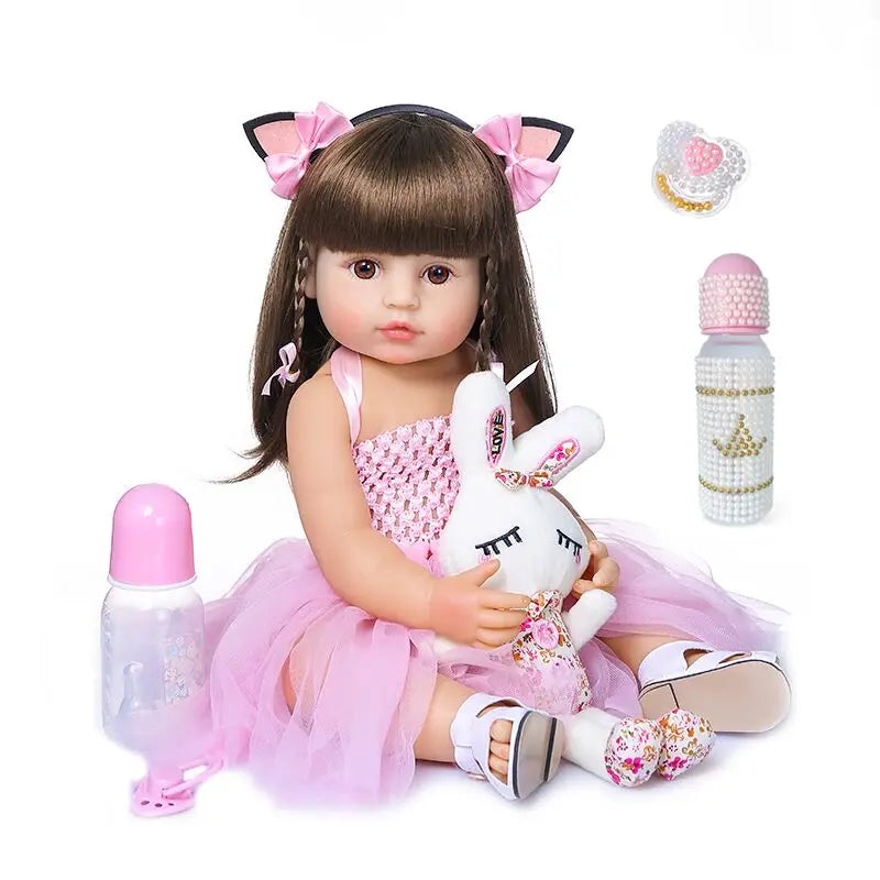 55cm Reborn Pink Princess Baby Girl Doll childrensterritory