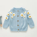 Baby Girls Long Sleeve Embroider Knit Cardigan childrensterritory