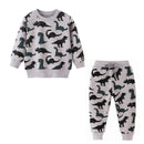 Cartoon Print Sweatshirts and Pants Tracksuit Set childrensterritory