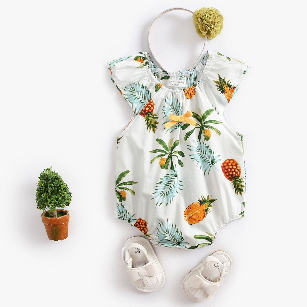 Baby Girl Printed Princess Bodysuits for Summer childrensterritory