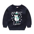 Christmas Letters and Santa Cartoon Prints Kids Sweatshirts childrensterritory
