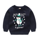 Christmas Letters and Santa Cartoon Prints Kids Sweatshirts childrensterritory