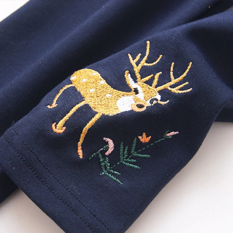 Girls' Cartoon Print Autumn Long Pants