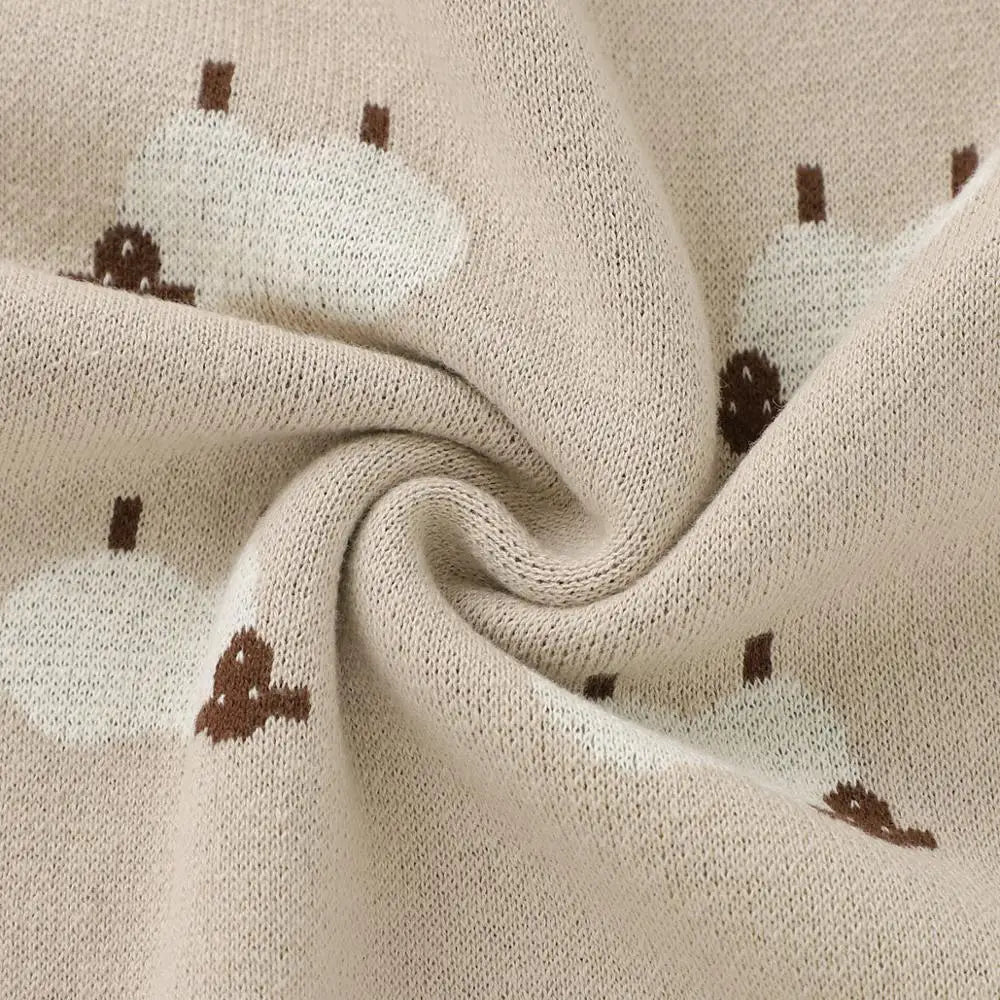 Cartoon Print Soft Cotton Fabric Baby Blankets childrensterritory