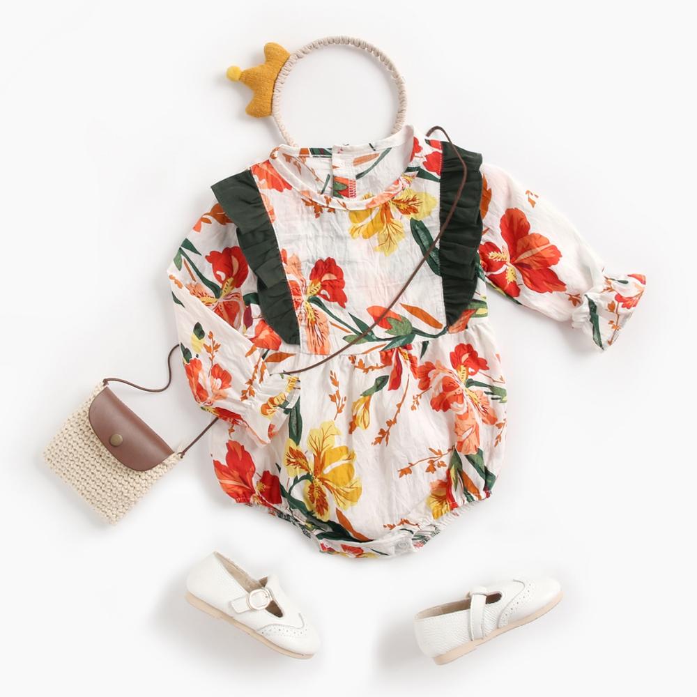 Floral Print Princess Baby Girl Cotton Bodysuits childrensterritory