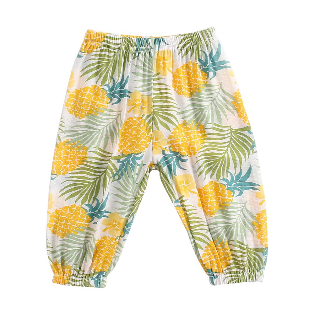 Baby Girl Floral Print Cotton Pants in Holiday Style childrensterritory