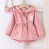 Little Girls Cute Rabbit Print Hooded Jacket with Pockets childrensterritory