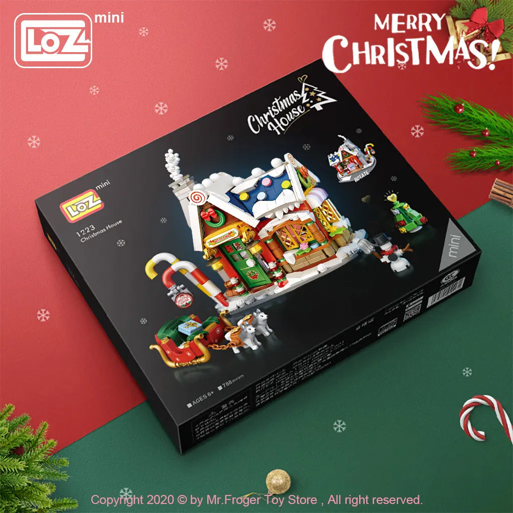 Mini Christmas House Building Blocks Toys Gift for Kids