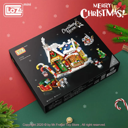 Mini Christmas House Building Blocks Toys Gift for Kids