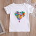 Stylish Cartoon Print Kids Girls Casual T-shirts childrensterritory
