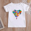 Stylish Cartoon Print Kids Girls Casual T-shirts childrensterritory
