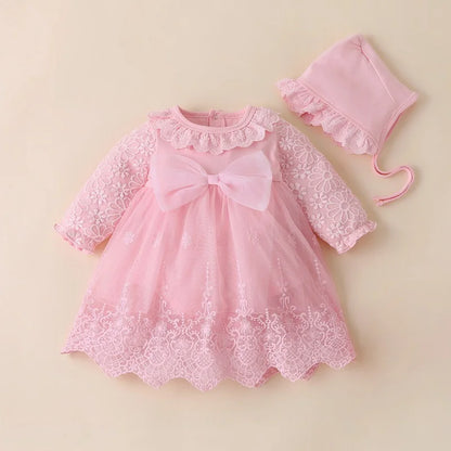 Newborn Girl Christening Dresses Set (Shoes, Tights &amp; Long Socks) childrensterritory