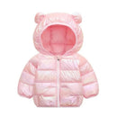 Little Girls Warm Hooded Glossy Design Jackets childrensterritory