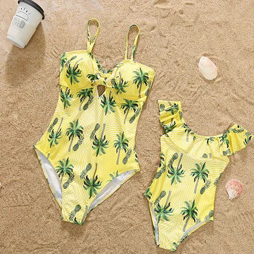 Matching Mommy And Me Designer Swimsuit Bikini Set