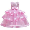 Little Girls' Elegant Layered Design Evening Party Dresses childrensterritory