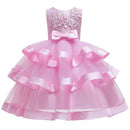 Little Girls' Elegant Layered Design Evening Party Dresses childrensterritory