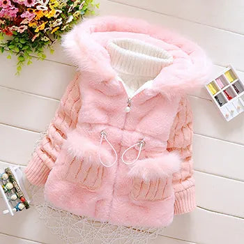 Baby Girls Thicken Warm Winter Hooded Jackets childrensterritory