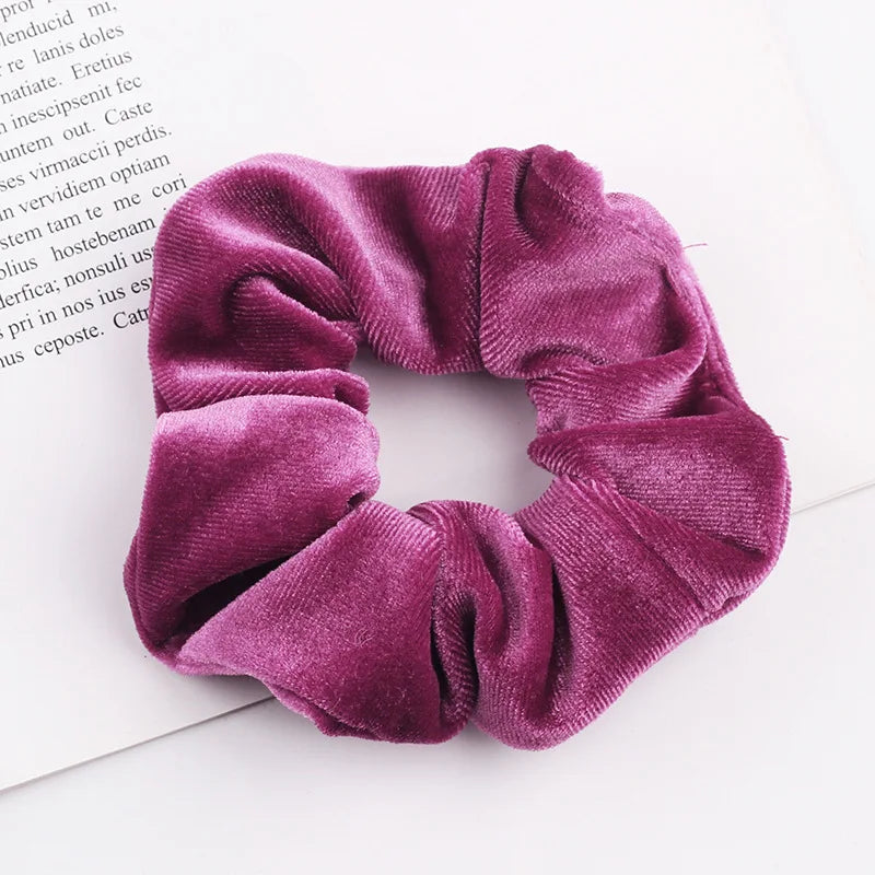 Velvet Scrunchie Hairband For Girls