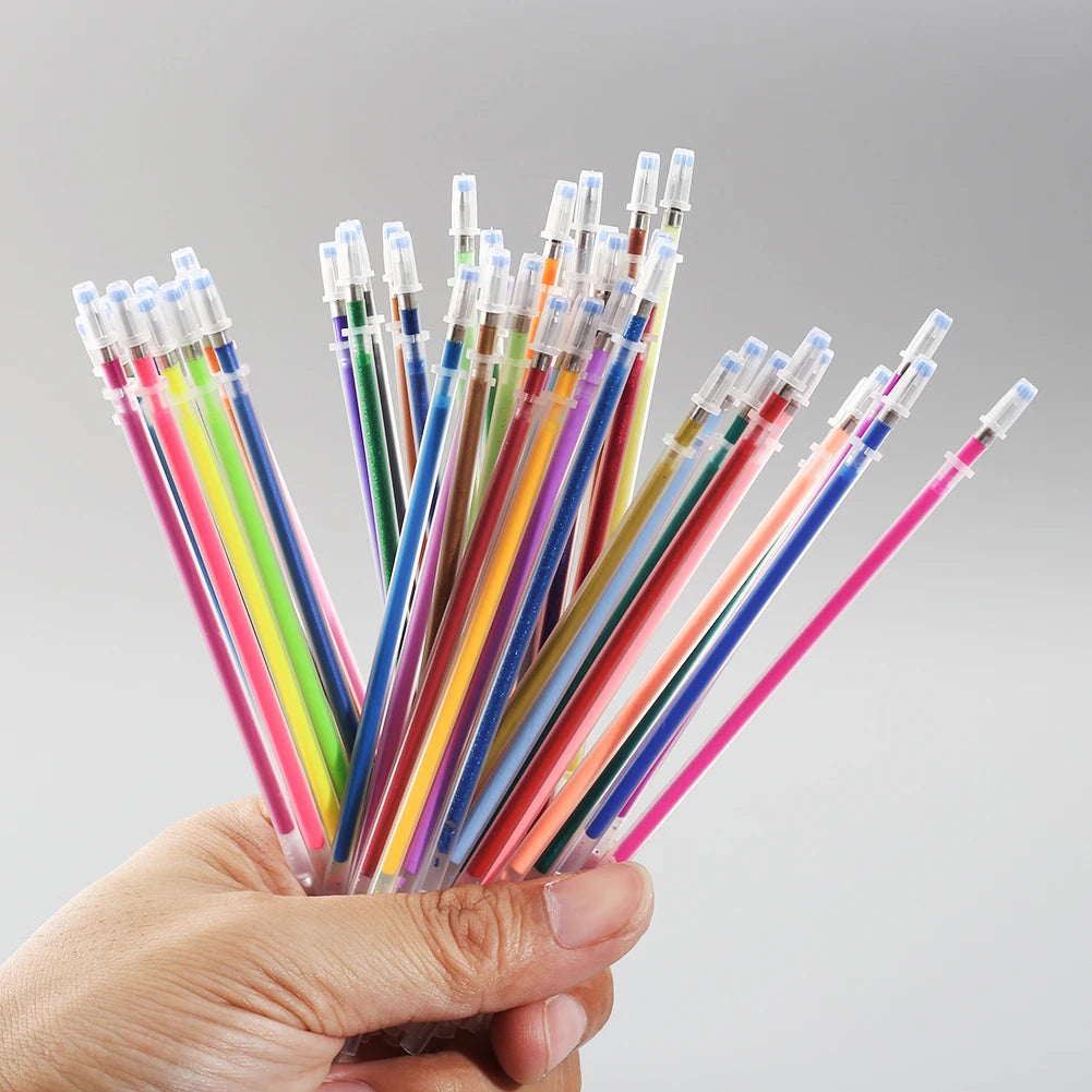 1 Set of 2/24/36/48 Glitter Gel Pen Refills for Kids childrensterritory