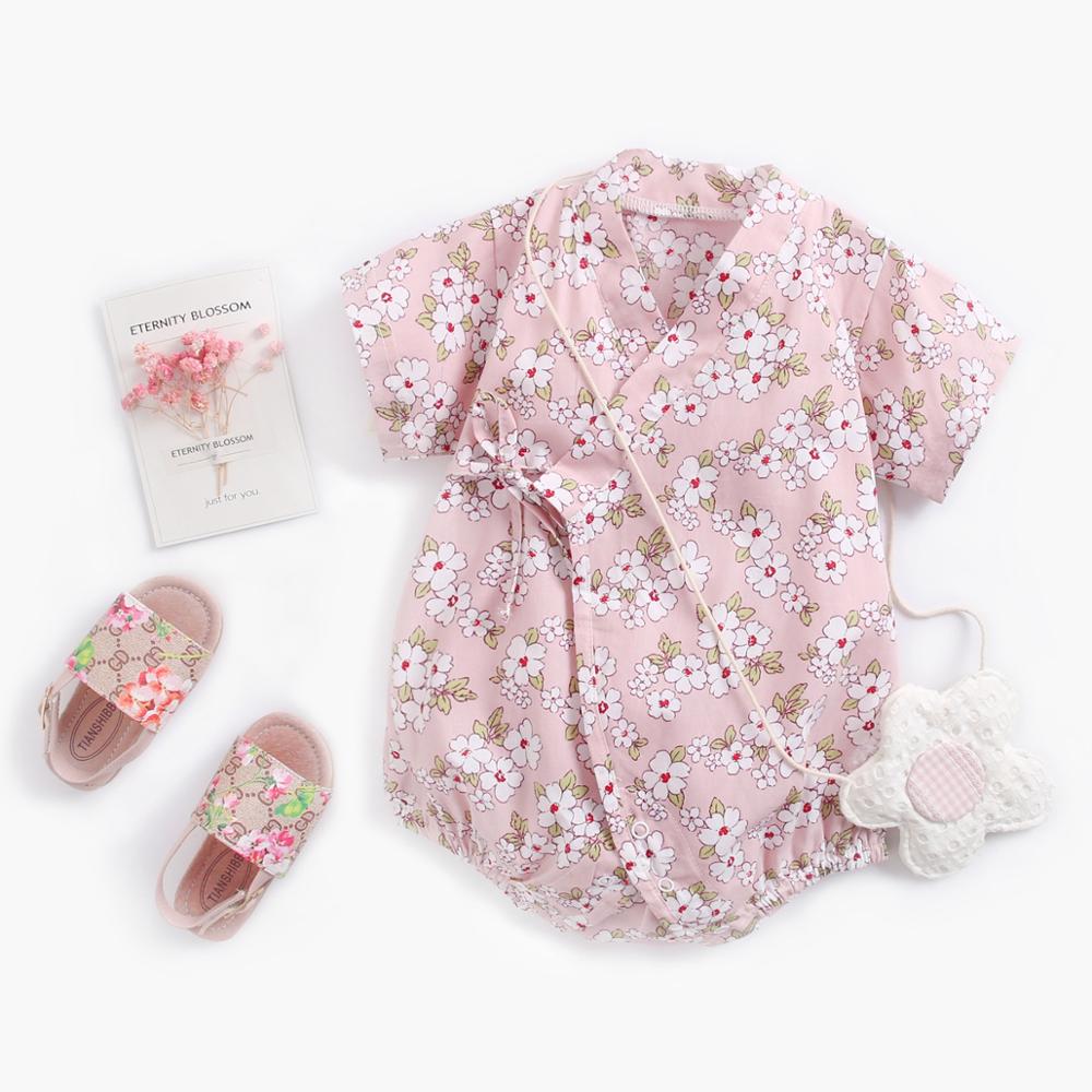 Baby Boys Girls Floral Cotton Bodysuits for Summer childrensterritory