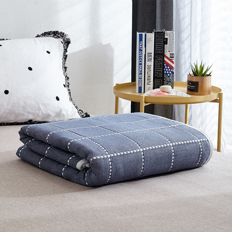 6 Layer Cotton Muslin Baby Blankets Carriage Quilt childrensterritory