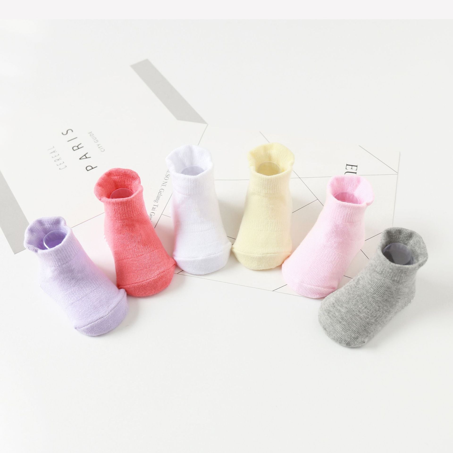 Baby/Kids 6 Pairs/lot Anti-slip Ankle Socks With Grip childrensterritory