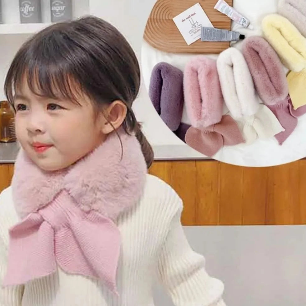 Cold-Proof Plush Warmth Solid Knitted Kids Scarf childrensterritory