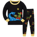 Kids Boys Cartoon Print Long Sleeve Cotton Sleepwear childrensterritory