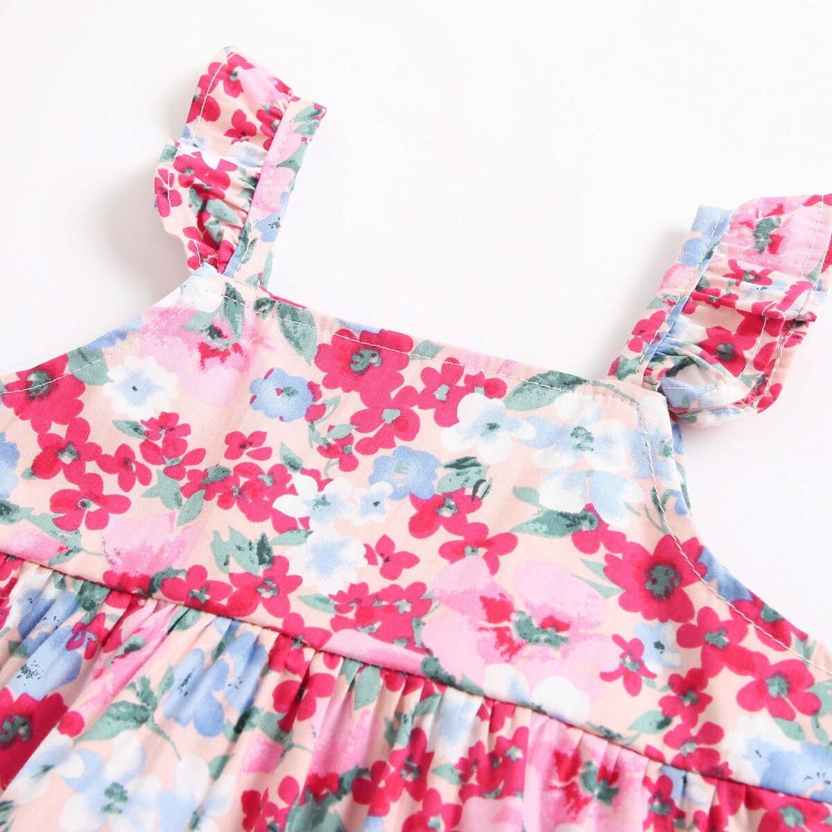 Baby Girls Floral Sleeveless Tops + Shorts Clothing Set childrensterritory