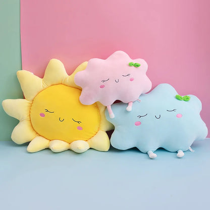 1Pc Sun and Clouds Design Ultra Soft Stuffed Baby Pillows childrensterritory