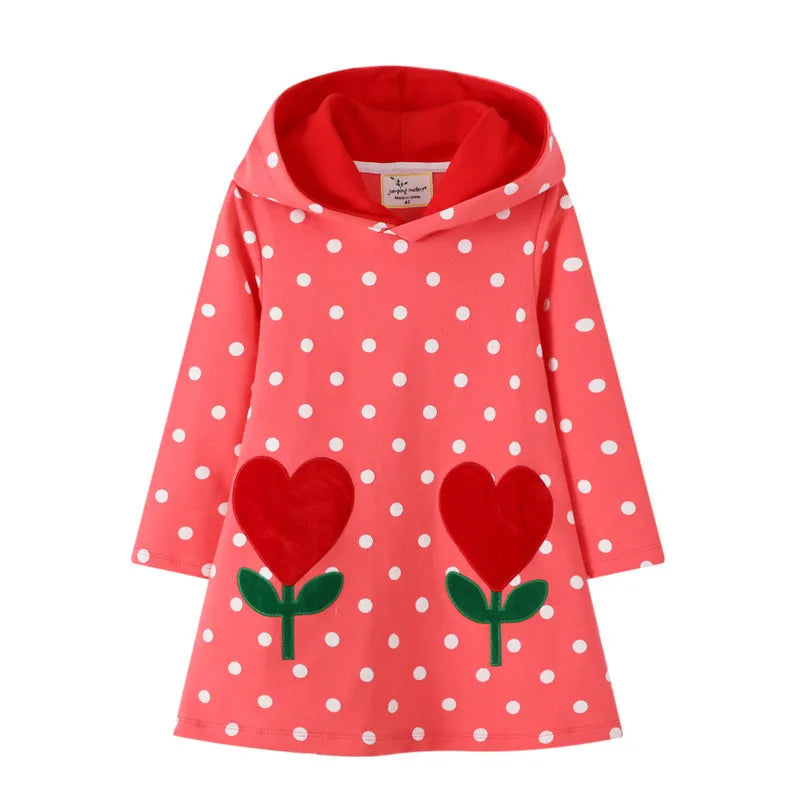 Toddler Girls Star Beading Printed Hooded Top childrensterritory