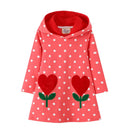 Toddler Girls Star Beading Printed Hooded Top childrensterritory