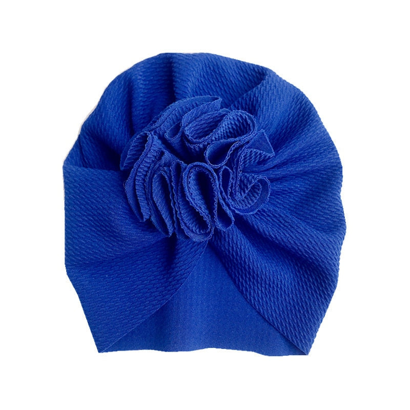 Baby Girl Donut Beanie Warm Flower Headwrap childrensterritory