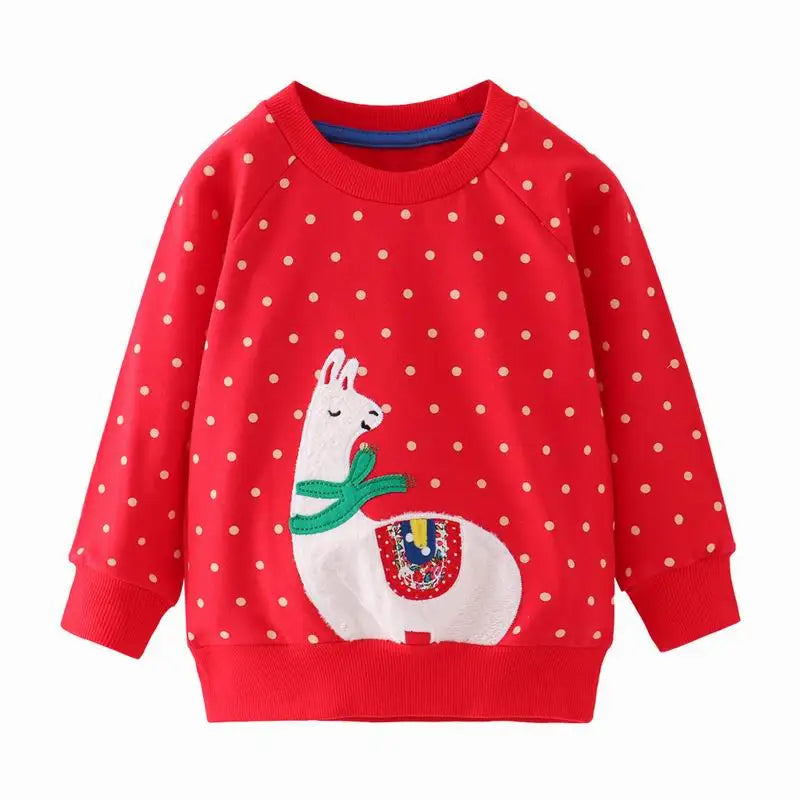 Little Girls Lovely Cotton Printed Sweatshirts childrensterritory