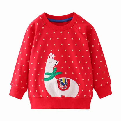 Little Girls Lovely Cotton Printed Sweatshirts childrensterritory