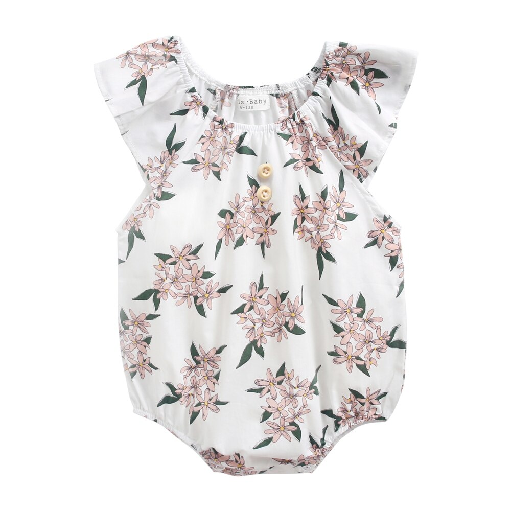 Baby Girl Printed Princess Bodysuits for Summer childrensterritory