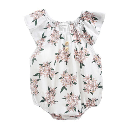 Baby Girl Printed Princess Bodysuits for Summer childrensterritory