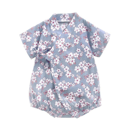 Baby Boys Girls Floral Cotton Bodysuits for Summer childrensterritory