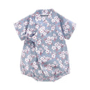 Baby Boys Girls Floral Cotton Bodysuits for Summer childrensterritory