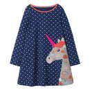Long-Sleeved Printed Summer Dresses For Girls childrensterritory