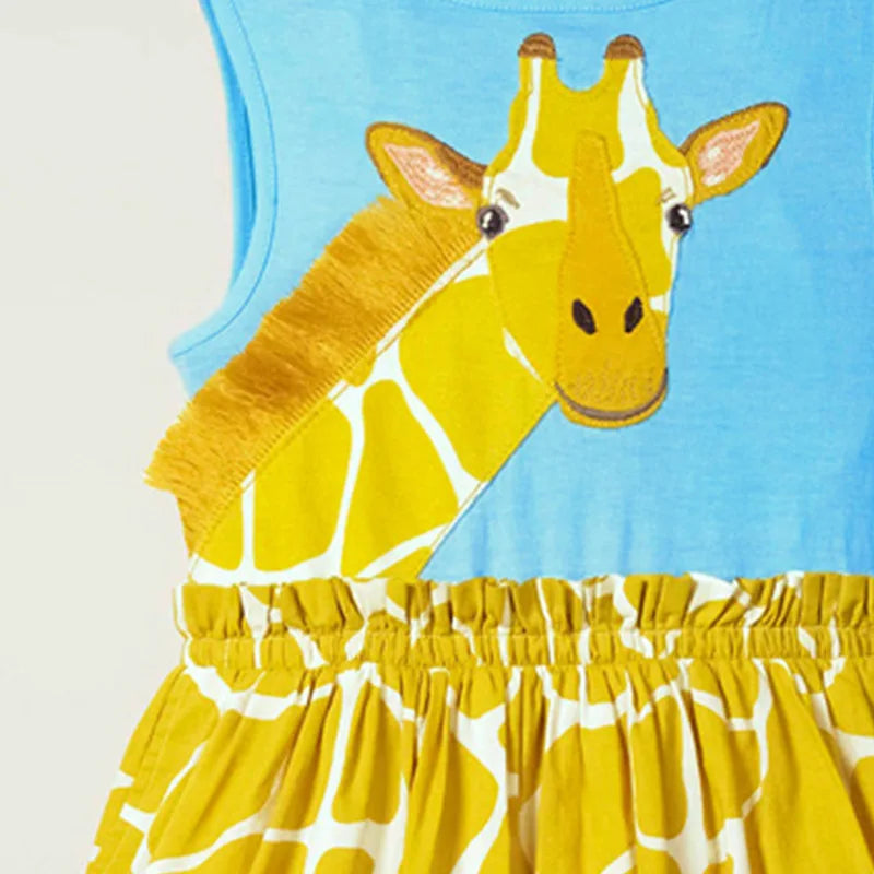 Lovely Cartoon Design Soft Cotton Summer Dresses for Girls childrensterritory