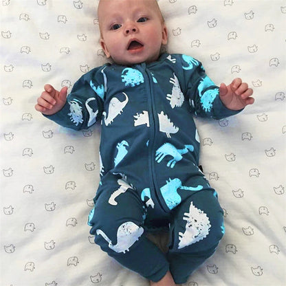 Baby Long Sleeve Printed Rompers for Spring
